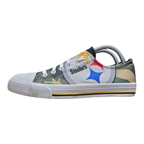 FOCO PITTSBURGH STEELERS NFL  CAMO LOW TOP CANVAS SHOES Women’s Size 10 - Picture 5 of 8